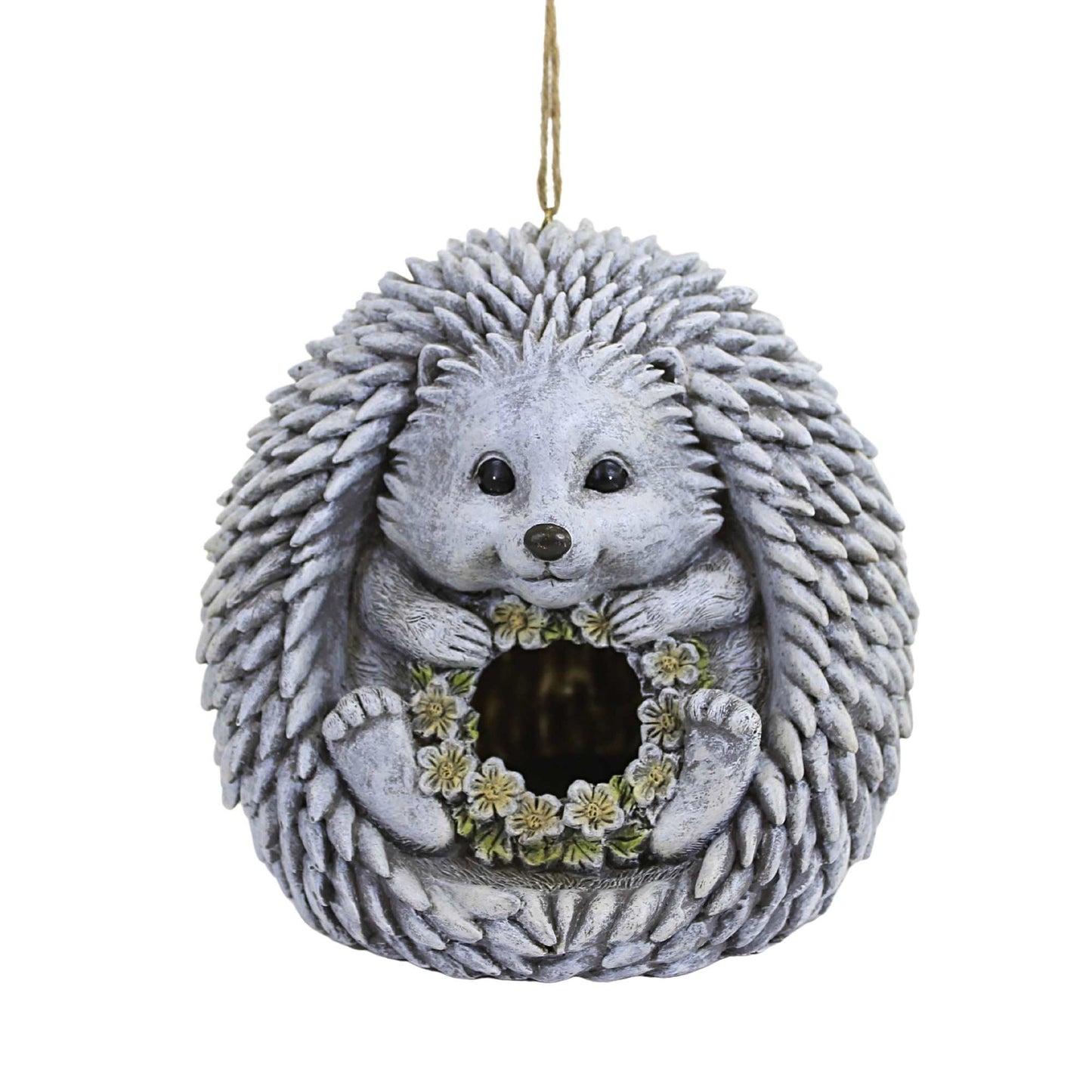 Home & Garden Hedgehog Birdhouse Polyresin Yard Deocr Nest 18372