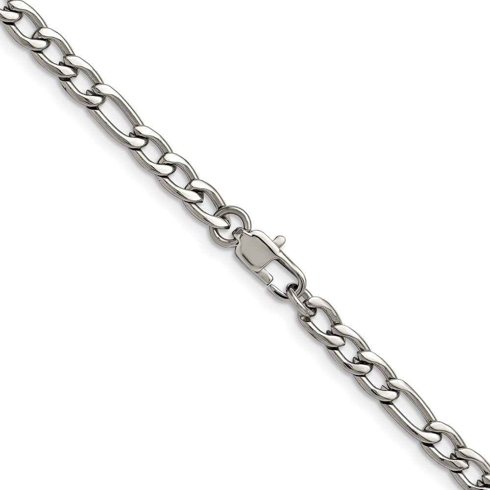 Stainless Steel Polished 4mm 20in Figaro Chain