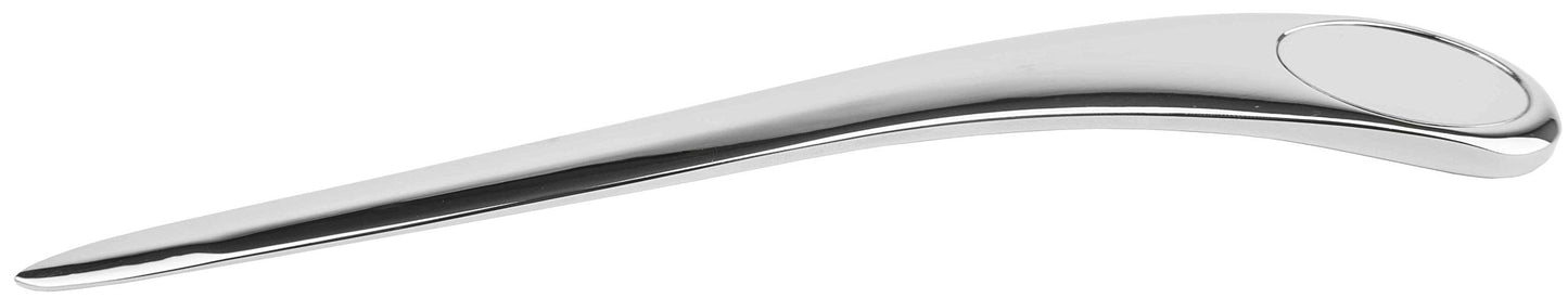 Vintage 6" Easyglide Letter Envelope Opener in Polished Silver Curve Finish