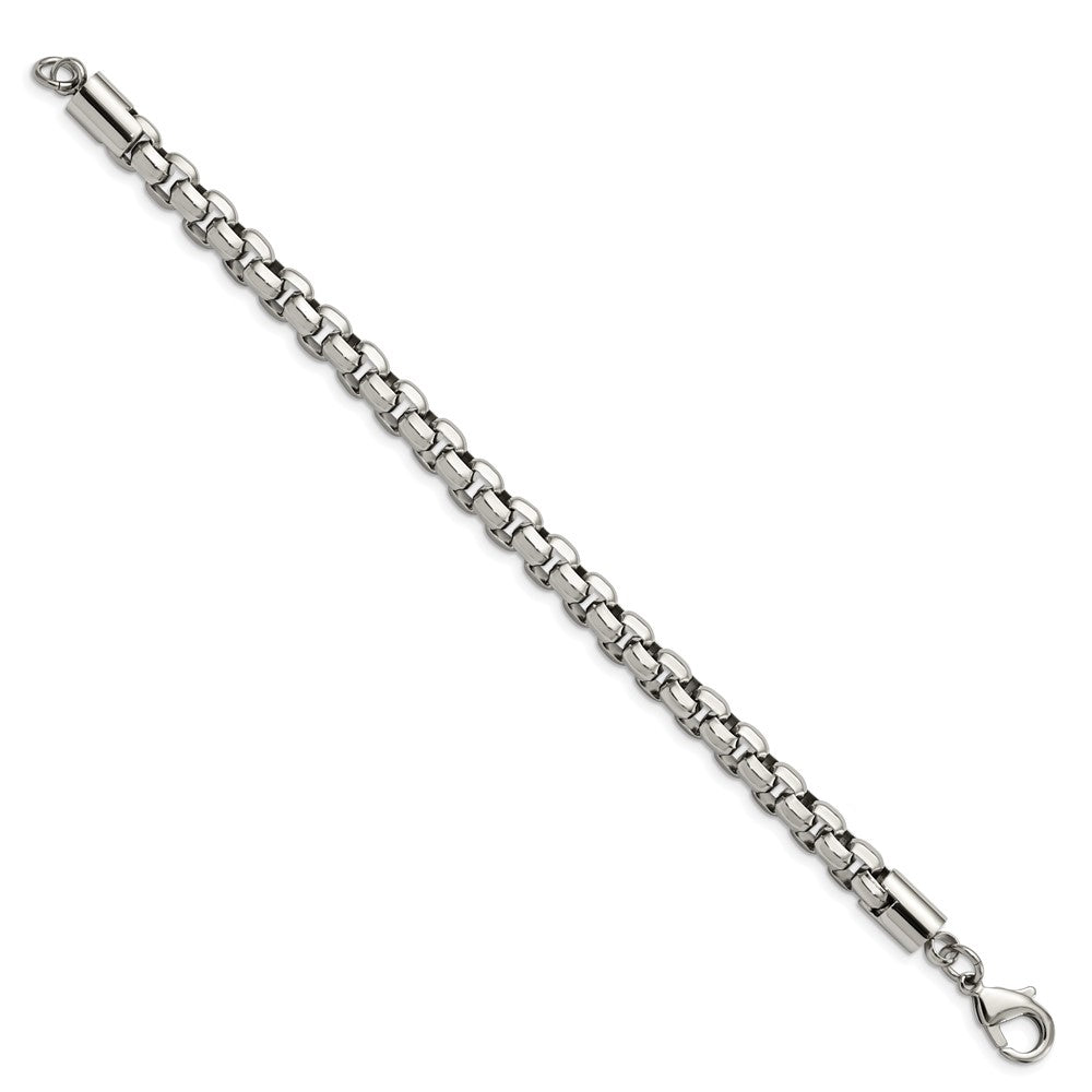 Stainless Steel Polished Fancy Rolo 8.75in Bracelet 8.75 inches