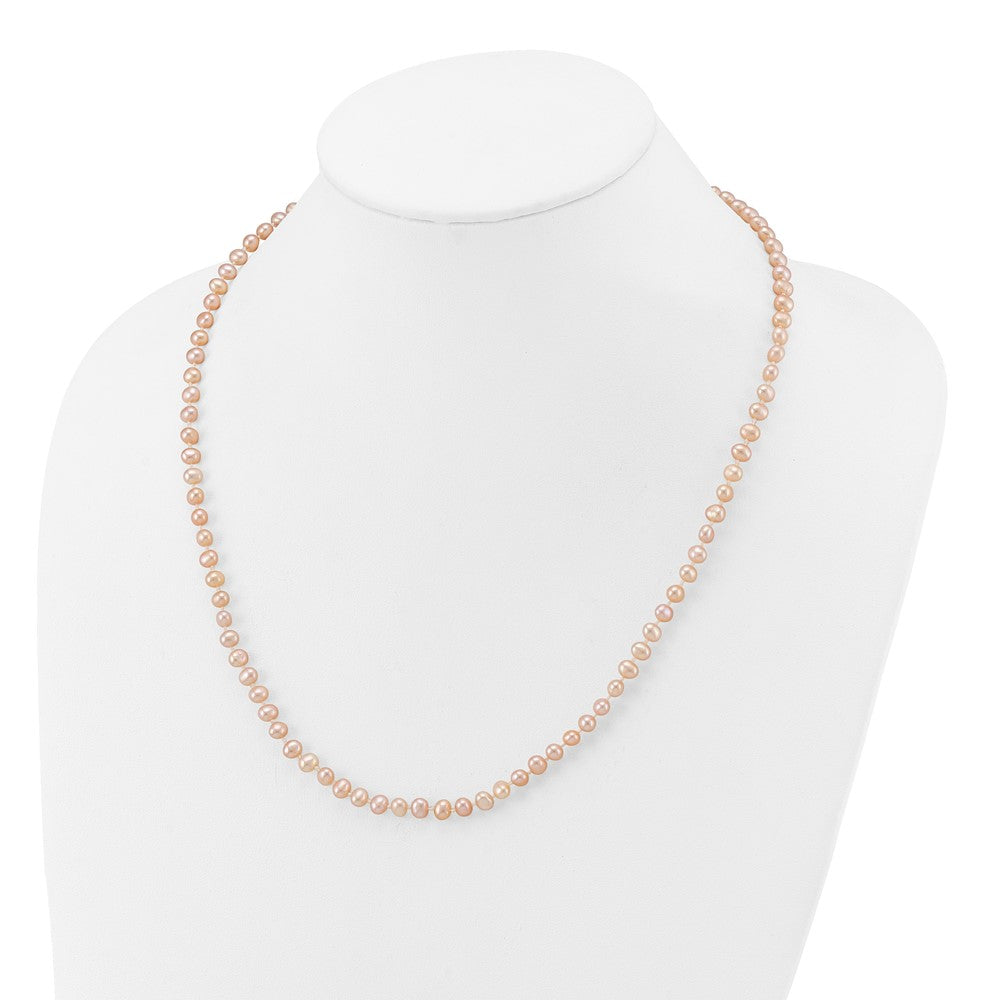 14k 4-5mm Pink Near-Round Freshwater Cultured Pearl 20 inch Necklace