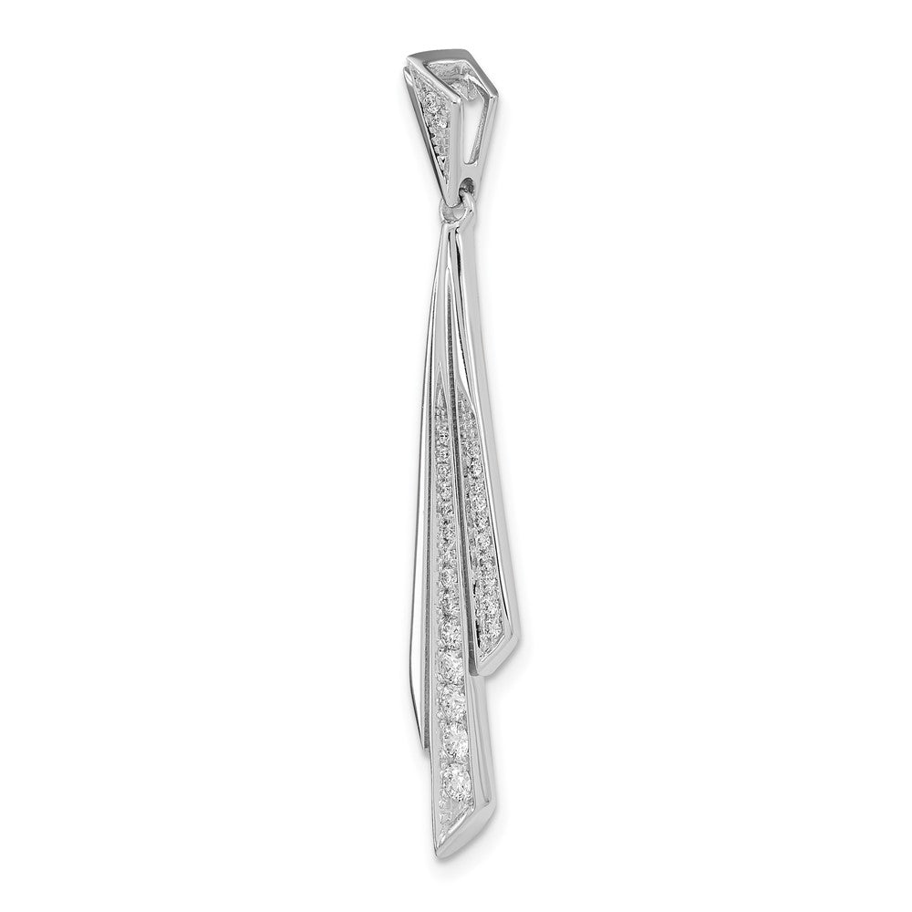 14k White Gold 1/4 carat Lab Grown Diamond VS/SI+ G+ Fancy Pendant