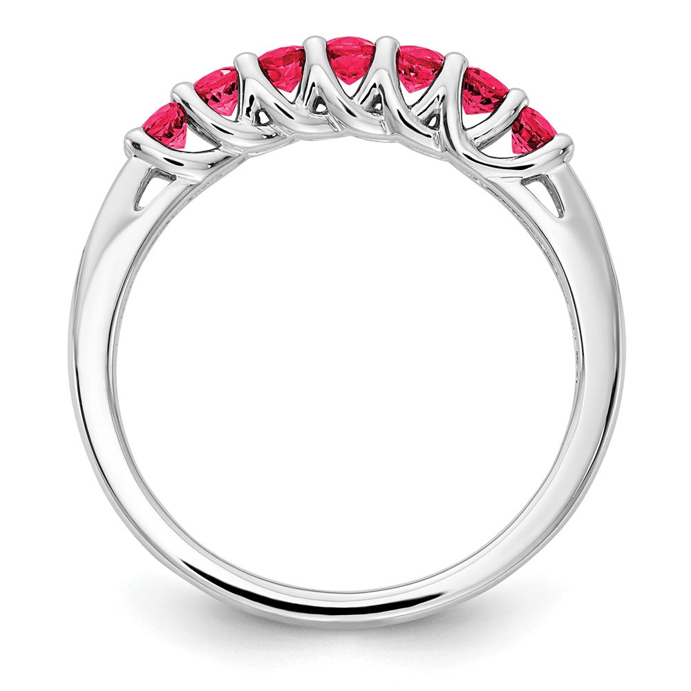 10k White Gold CR Ruby & Diamond Ring