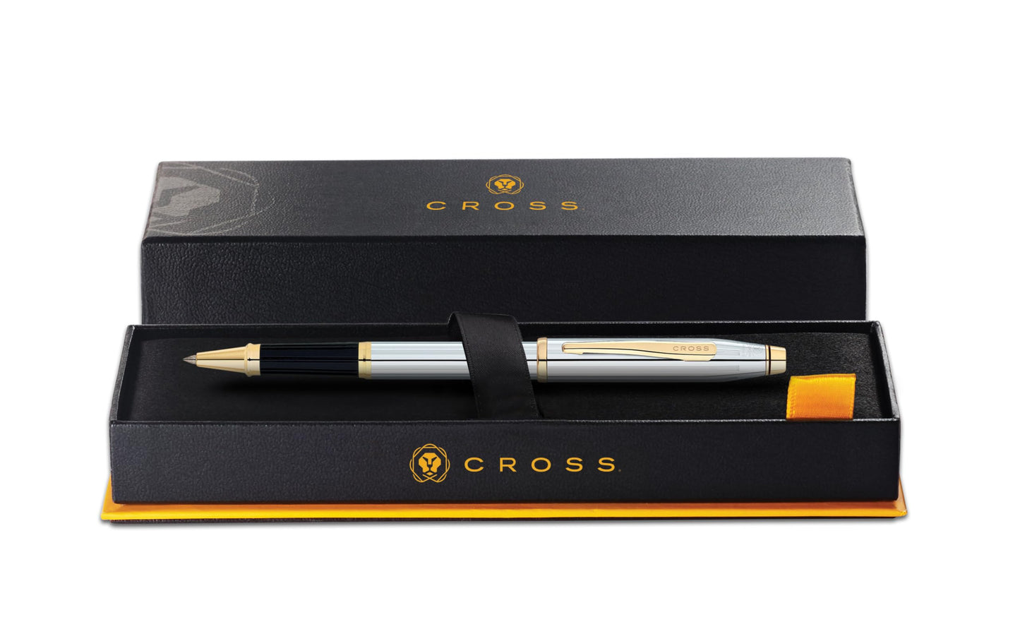 Cross Century II Refillable Gel Ink Rollerball Pen, Medium Rollerball, Includes Luxury Gift Box - Medalist Chrome