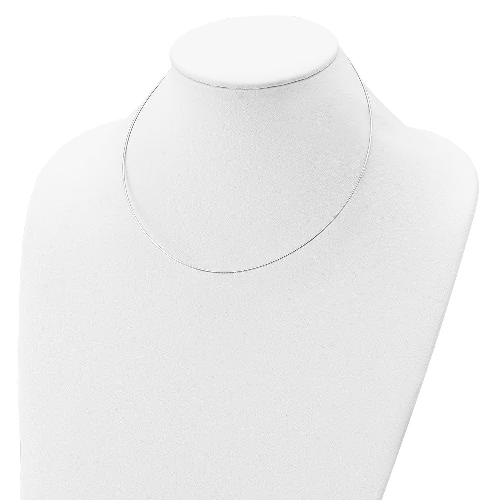 Sterling Silver Rhodium-plated 1mm Round Cubetto 16 Inches