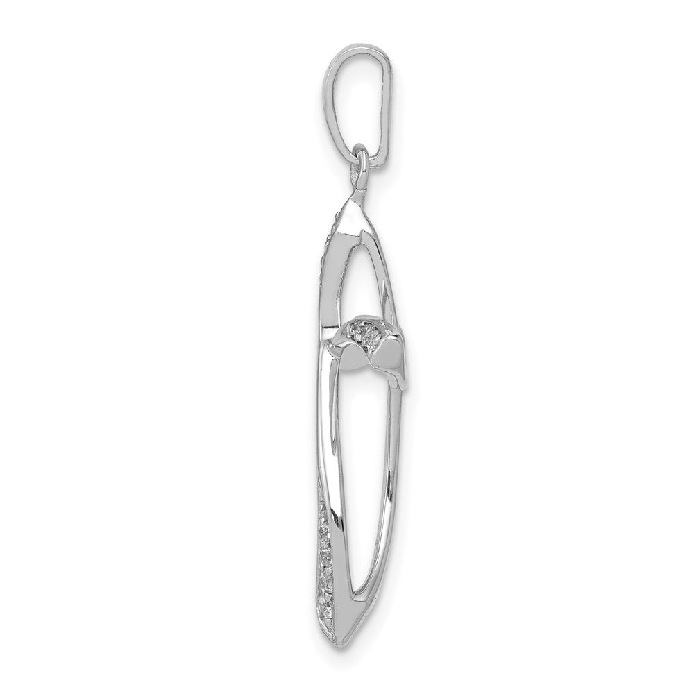 14k White Gold 1/15 carat Lab Grown Diamond VS/SI+ G+ Cross Pendant
