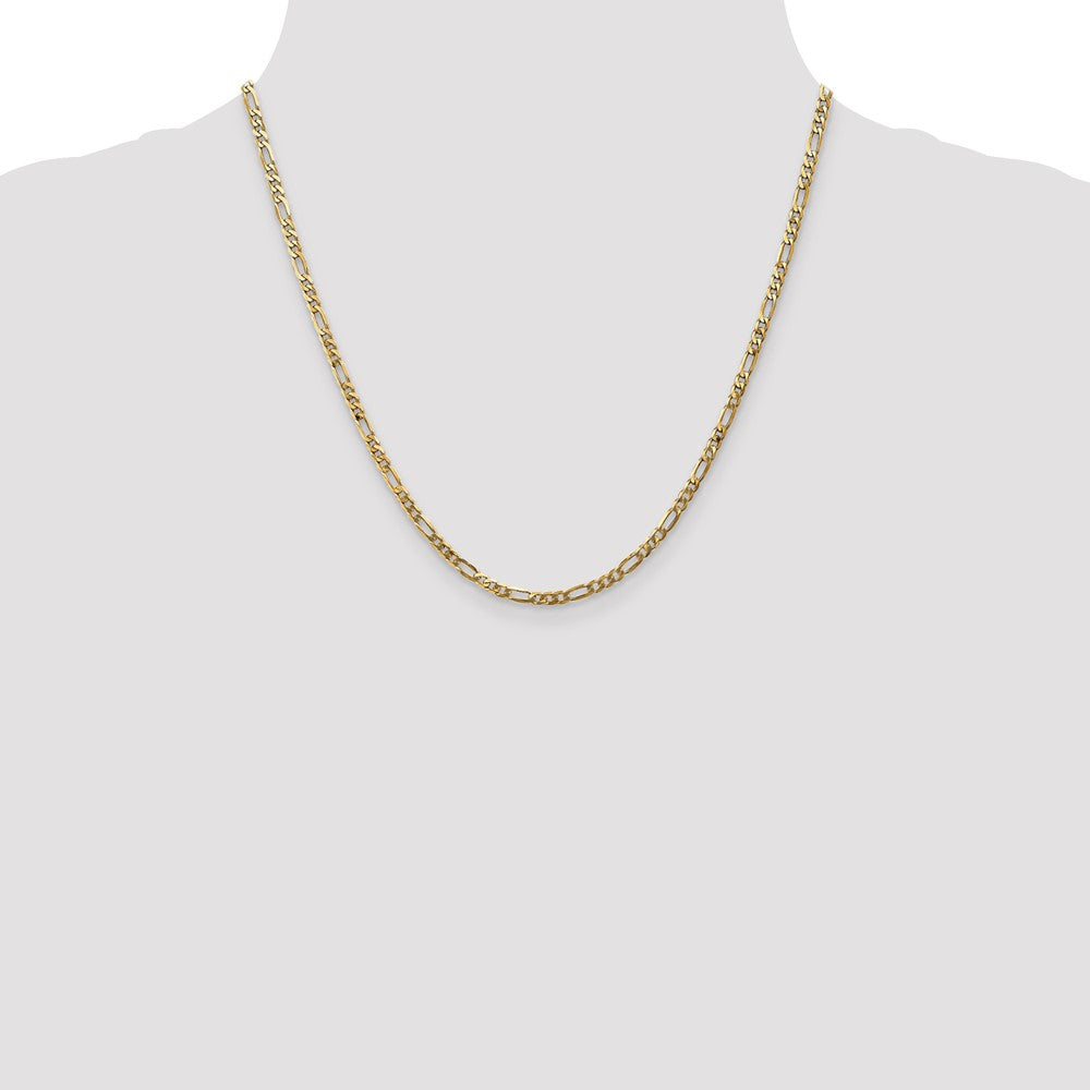10k 3.25mm Flat Figaro Chain