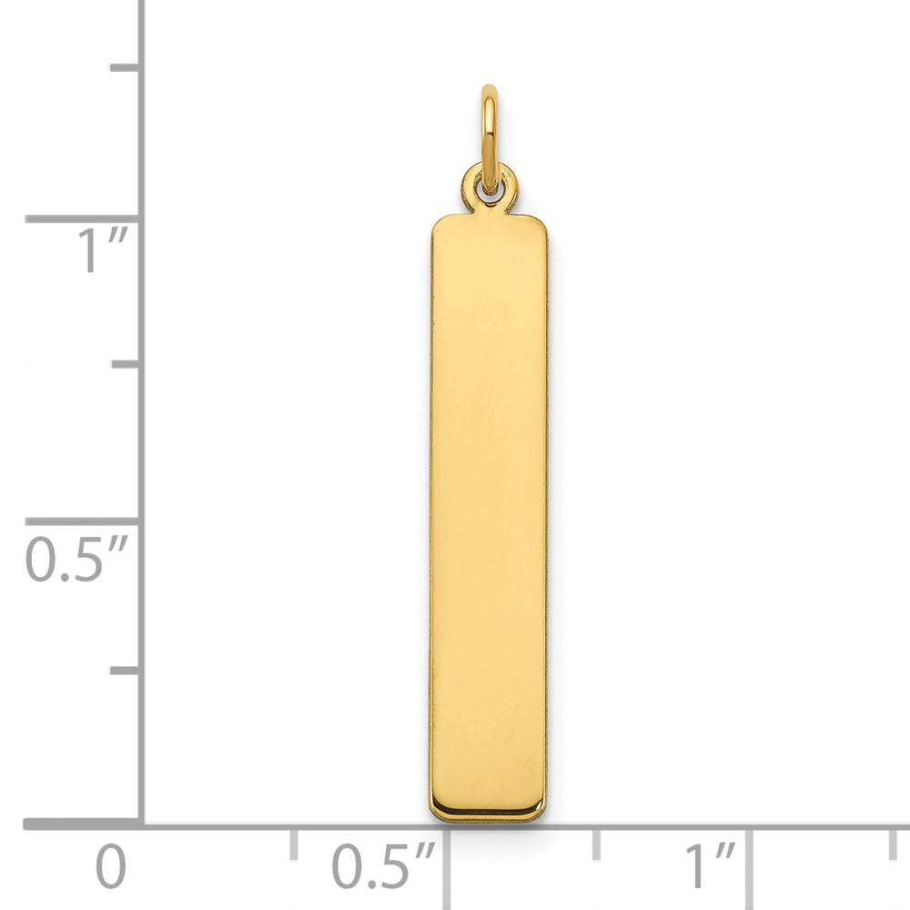 Sterling Silver/Gold-plated Large Blank Bar Charm