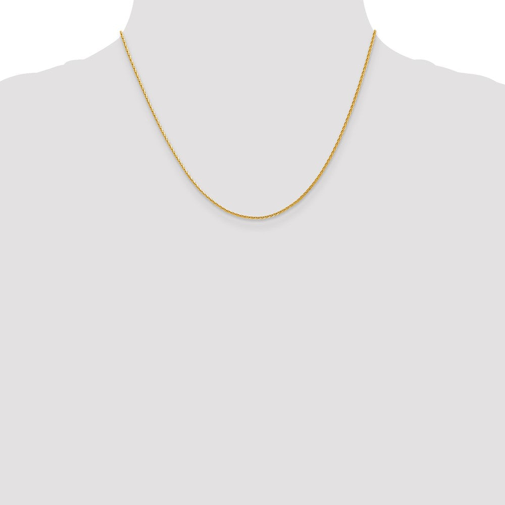 14K 1.3mm D/C Wheat Chain