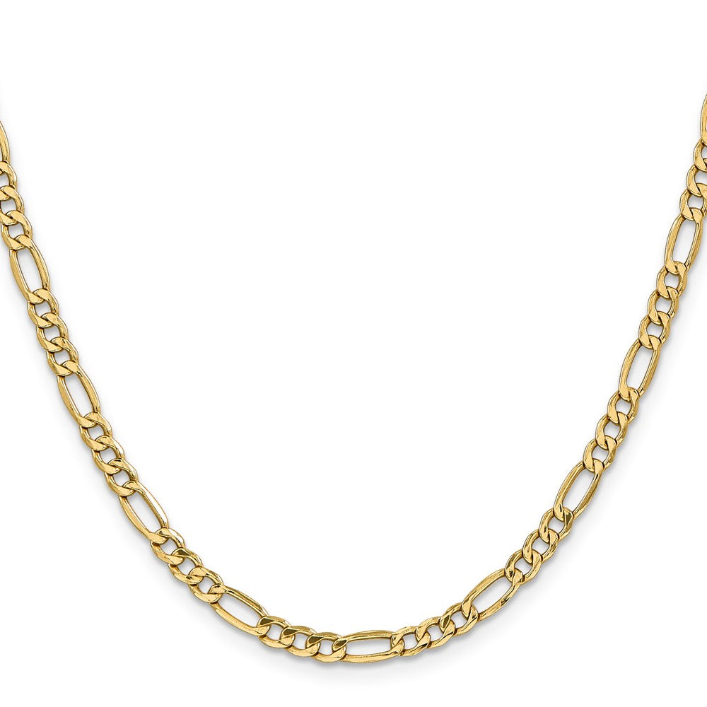 14k 4.2mm Semi-Solid Figaro Chain