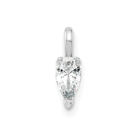 14kw 5.85x3.0mm Pear Lab Grown Diamond VS+ F+ Solitaire Pendant