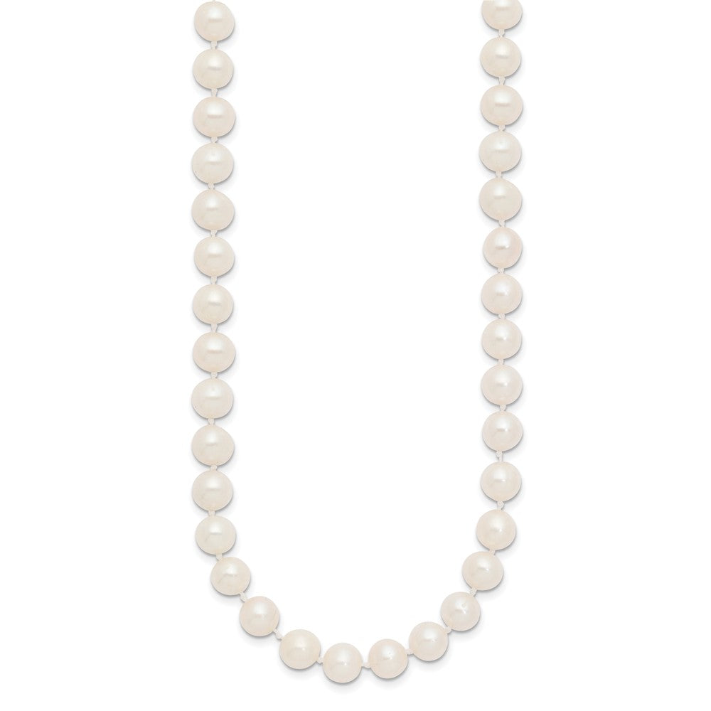 10k 7-8mm White Near-Round Freshwater Cultured Pearl 16 inch Necklace