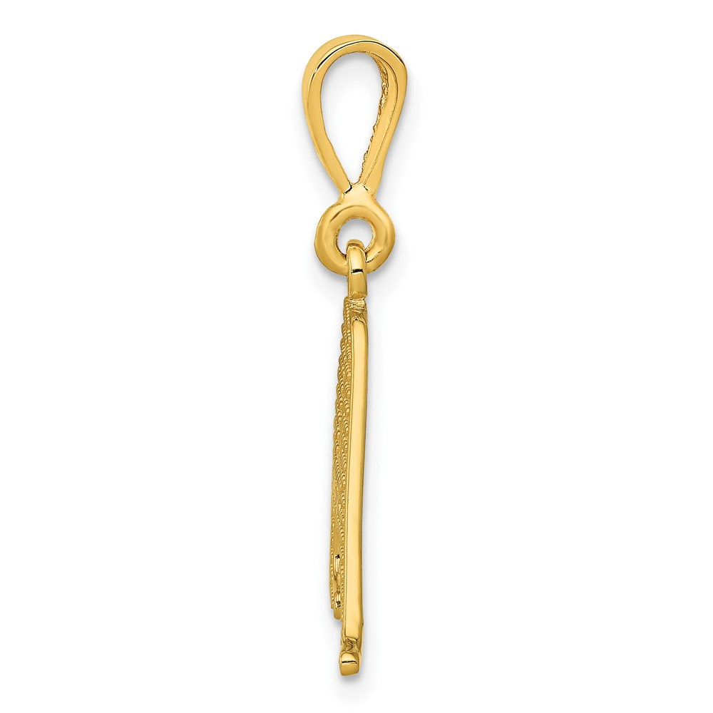10k Gold Initial A Pendant