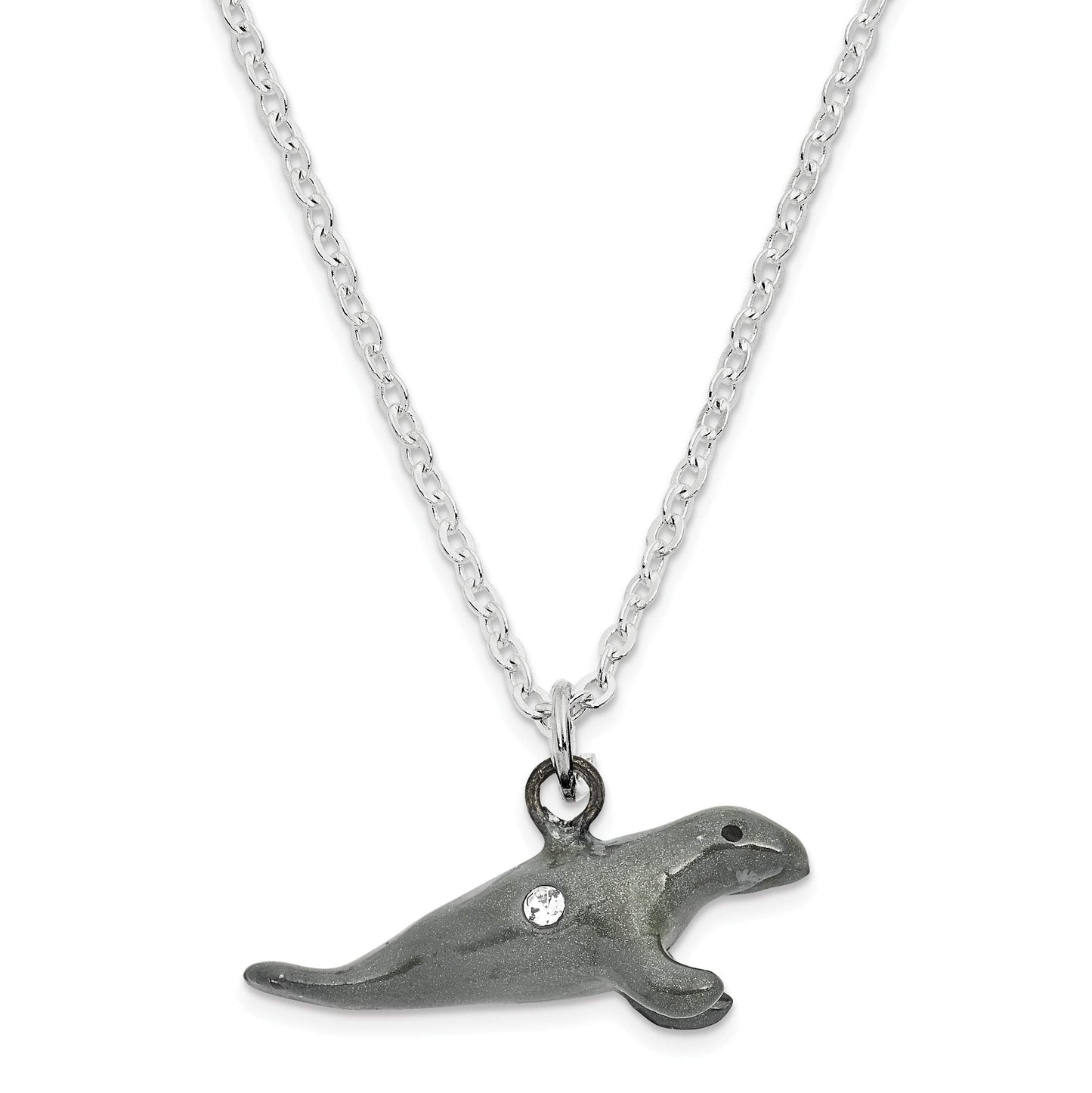 Pewter Large Manatee Trinket Box