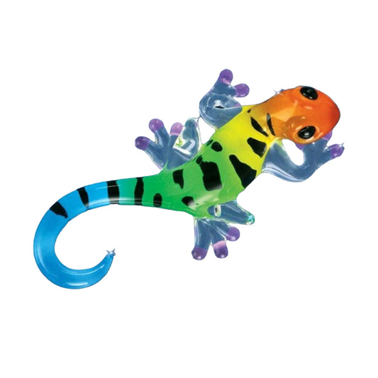Multi-color Gecko Handcrafted Glass Figurine Q-GM1189