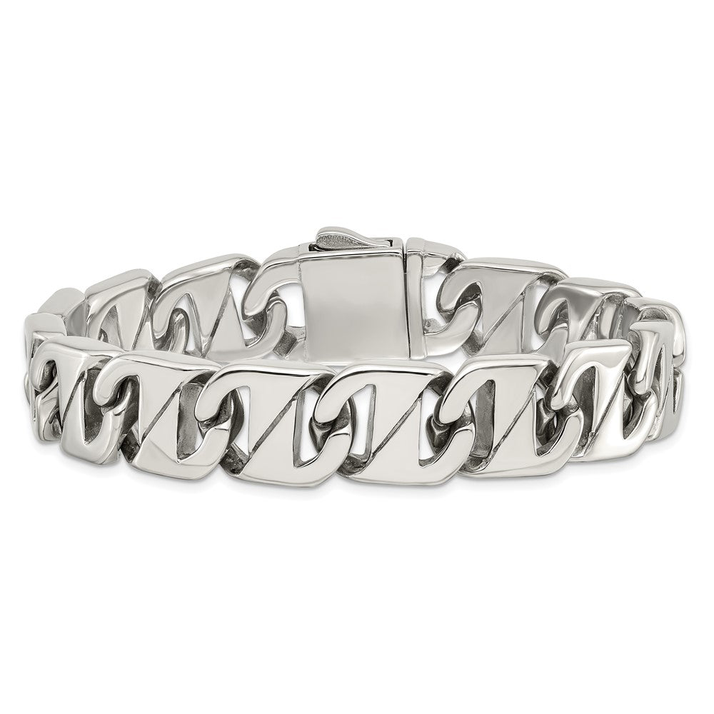 Stainless Steel Polished Fancy Link 8.5in Bracelet 8.5 inches