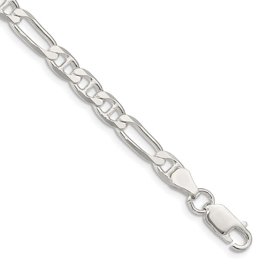 Sterling Silver 5.5mm Figaro Anchor Chain 7 inches