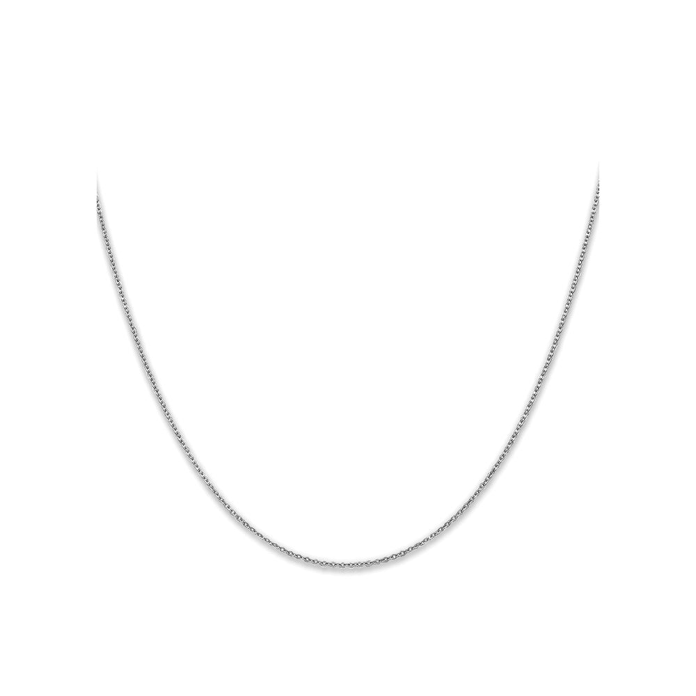 10k White Gold 1.1mm Flat Cable Chain