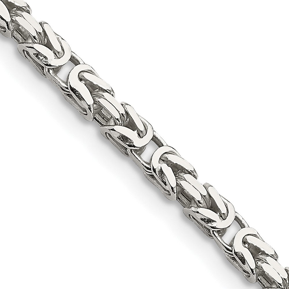 Sterling Silver 2.5mm Byzantine Chain 18 Inches