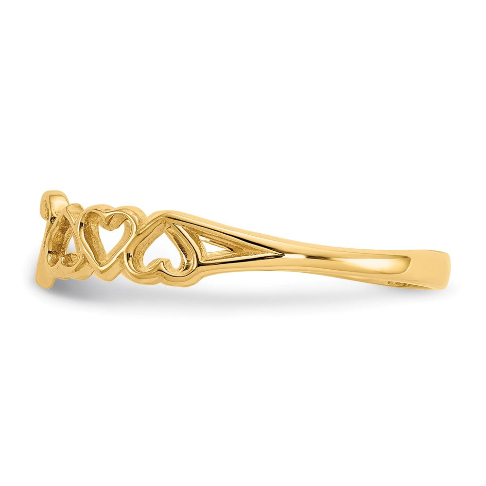14k Hearts Ring Size 7