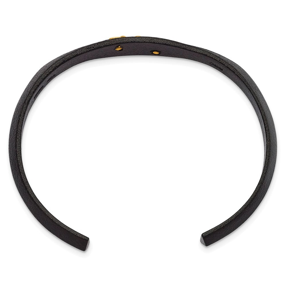Landstrom's Mt. Rushmore Black Hills Base Metal Black Powder Coated with 10K Tri-color Accents Bangle