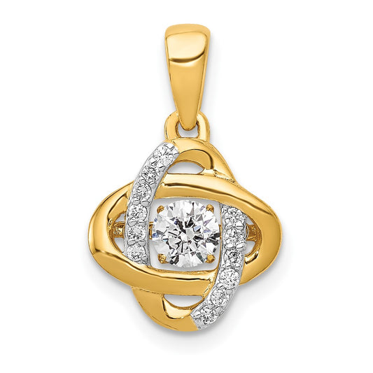14k 1/3 carat Lab Grown Diamond VS/SI+ G+ Vibrant Fancy Love Knot Pendant