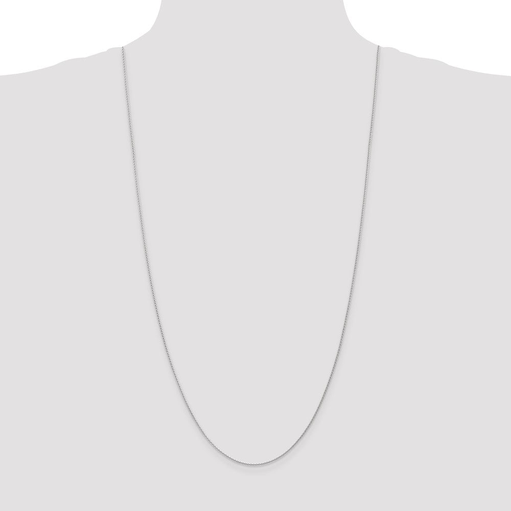 14K White Gold 30 inch 1.2mm Parisian Wheat with Lobster Clasp Chain