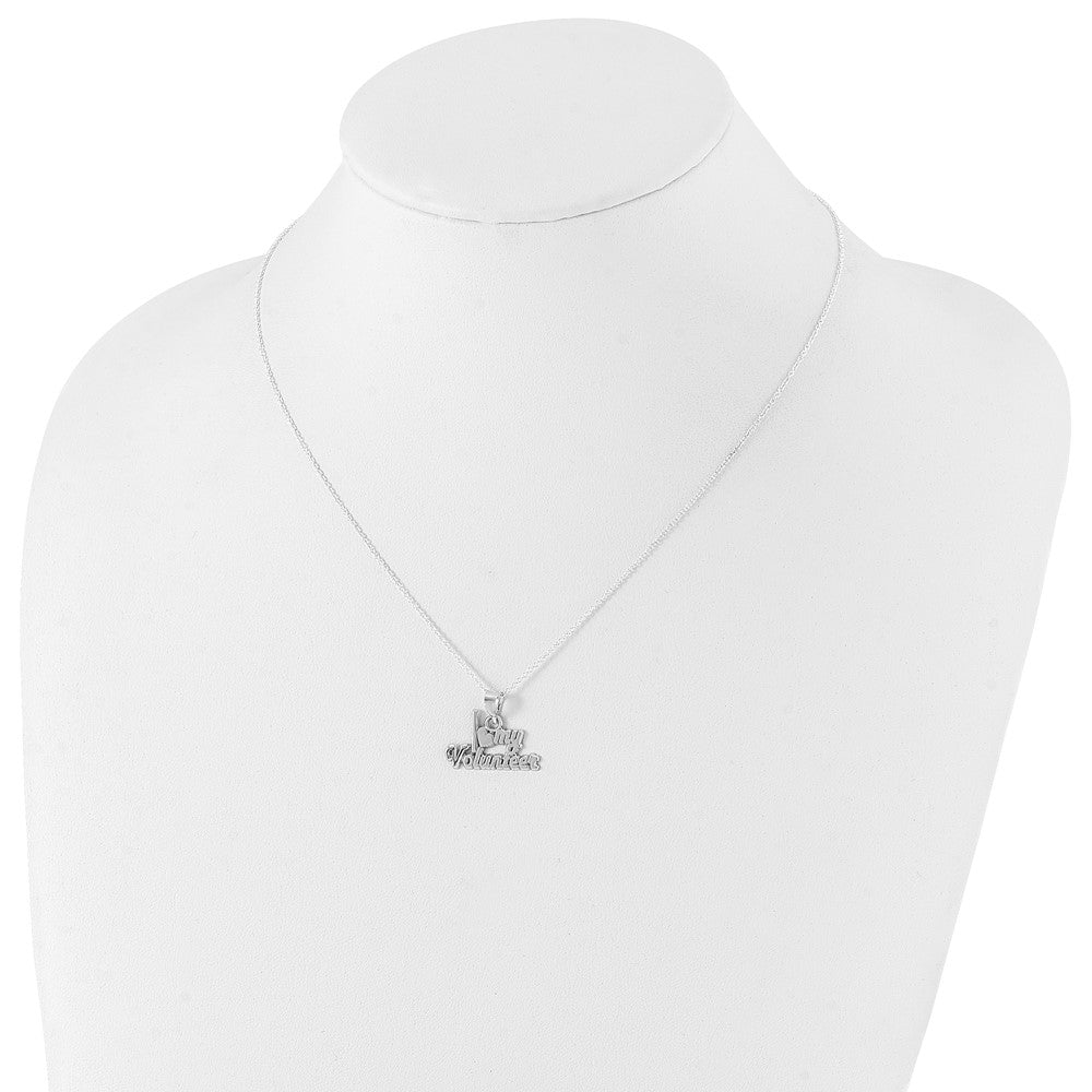 Sterling Silver Polished I Heart My Volunteer Necklace