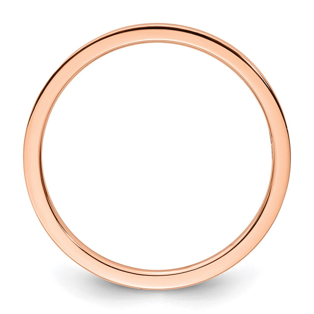 10K Rose Gold 1.2mm Flat Polished Stackable Band Size 6