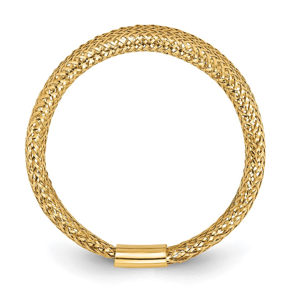 14K Mesh Tapered Stretch Ring