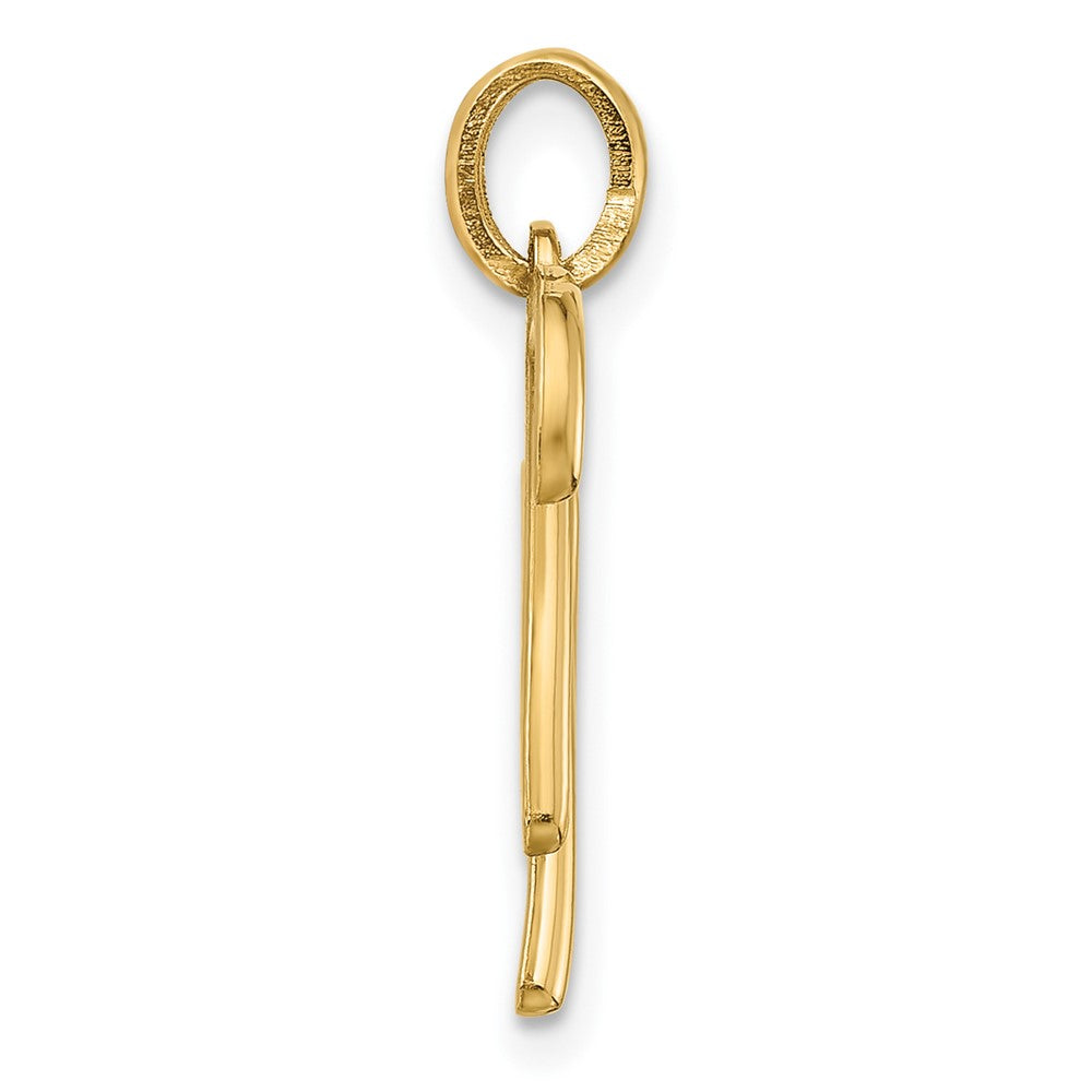 14k Yellow Gold Fancy Letter W