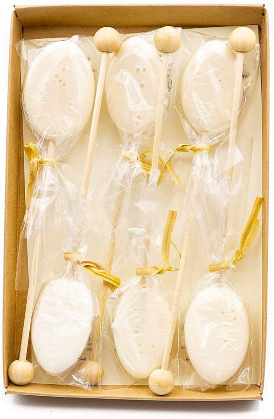 Hand Made in USA Flavored Honey On Wooden Stirrer Gift Pack (6 Count)