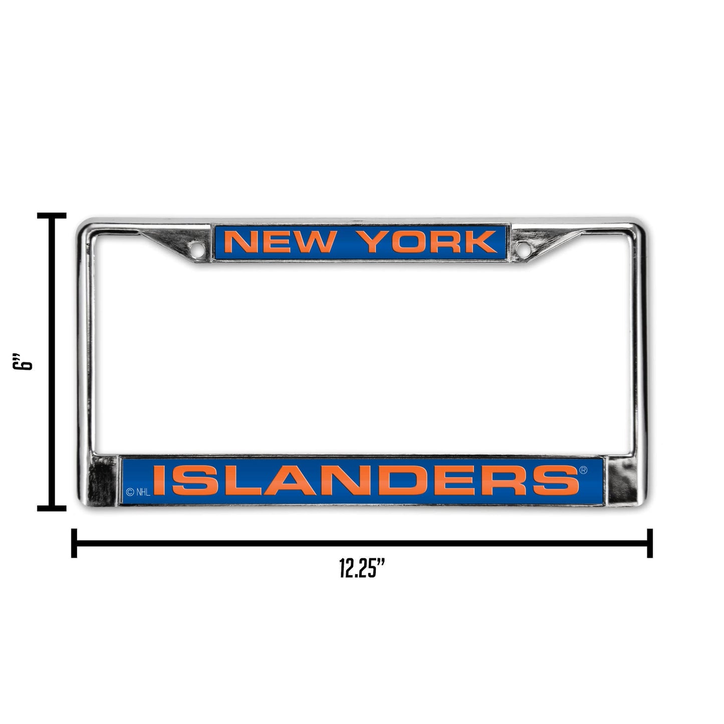 New York Islanders Laser Etched Chrome License Plate Frame