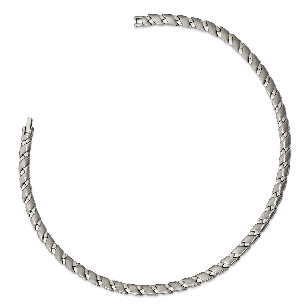 Stainless Steel Brushed and Polished 19in Necklace