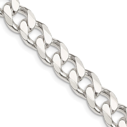 Sterling Silver 9.3mm Curb Chain 28 Inches