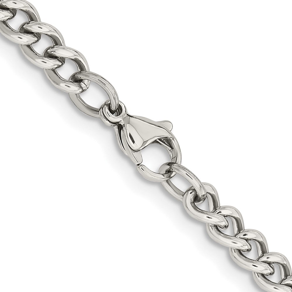 Stainless Steel Polished 5.3mm 22in Round Curb Chain