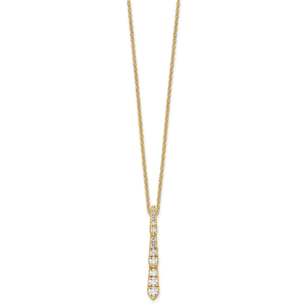 True Origin 14k 3/8 carat Lab Grown Diamond VS DEF 18 inch Vertical Slide Necklace