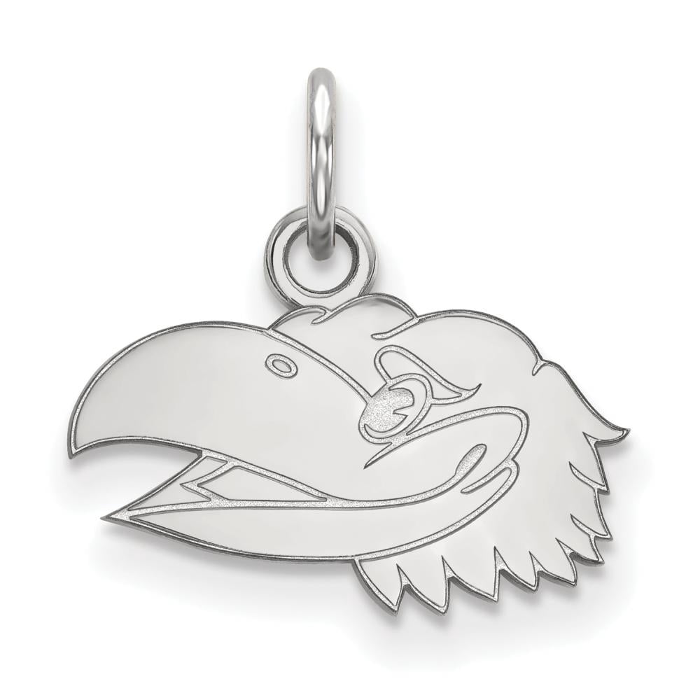 LogoArt Sterling Silver University Of Kansas Xs Pendant Necklace Female Adult
