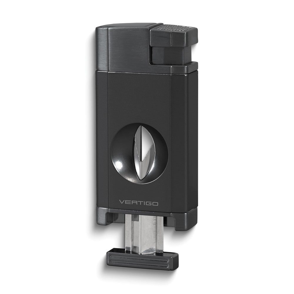 Vertigo Saber Black Double Torch Flame with Slide Out V Cutter