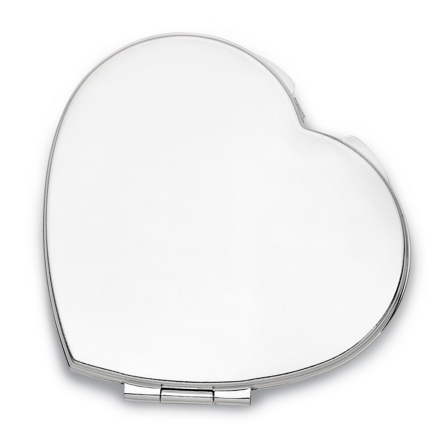 Silver-tone Heart Shaped Compact Mirror GM16825