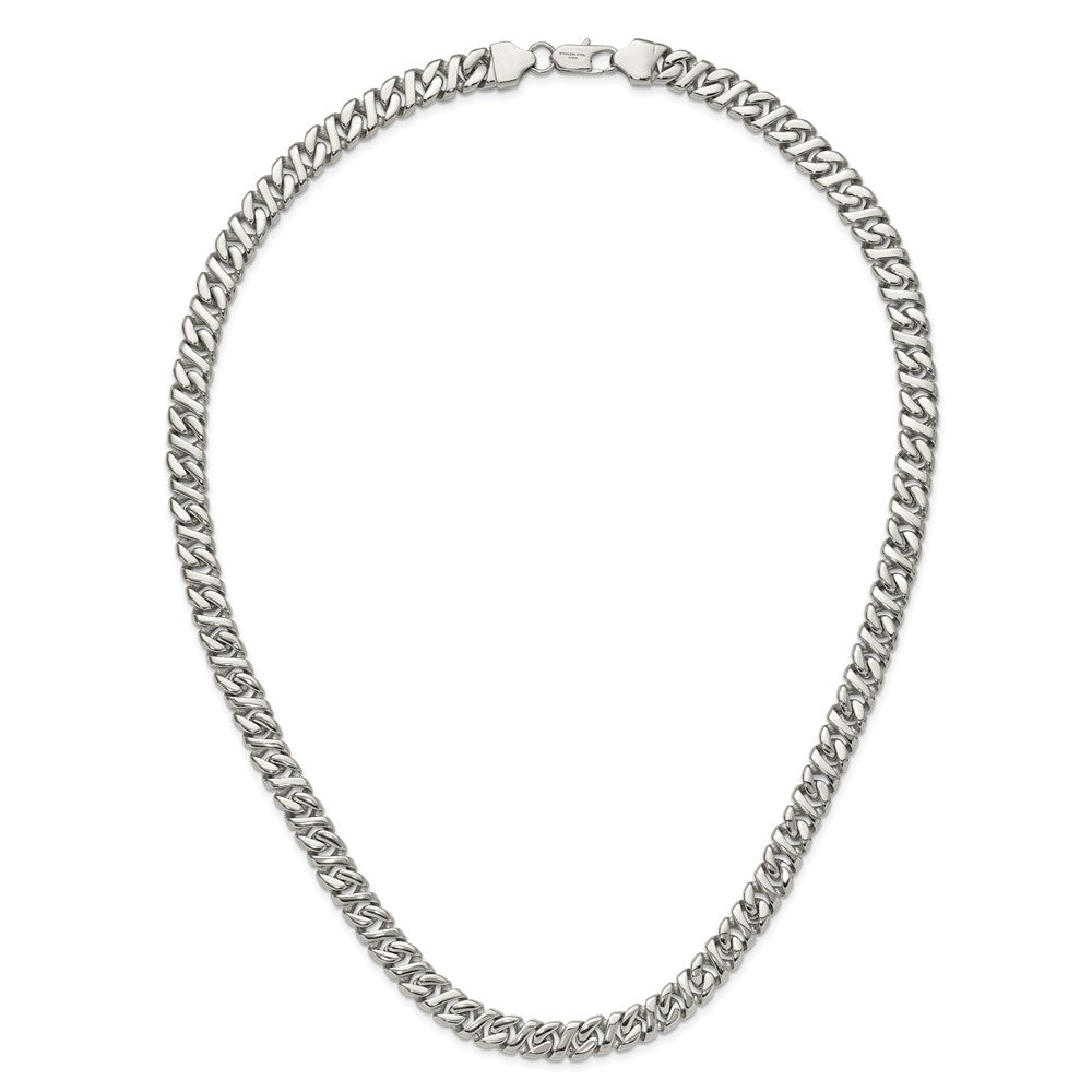 Stainless Steel Polished Link 24in Necklace