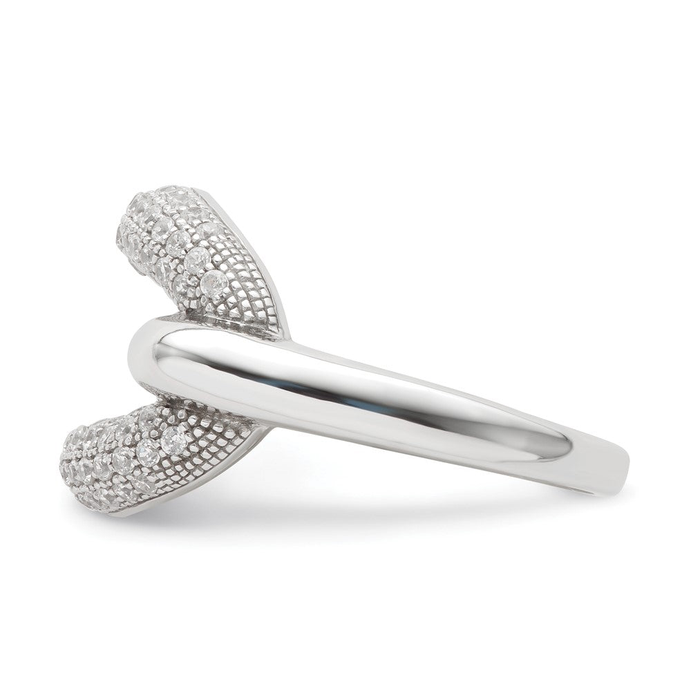 Sterling Silver & CZ Brilliant Embers Link Ring