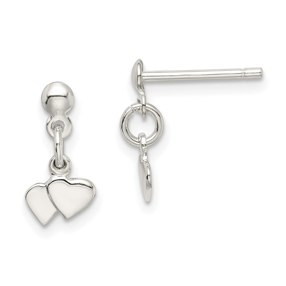 De-Ani Sterling Silver Rhodium-Plated Polished Mini Sand Dollar Post Earrings