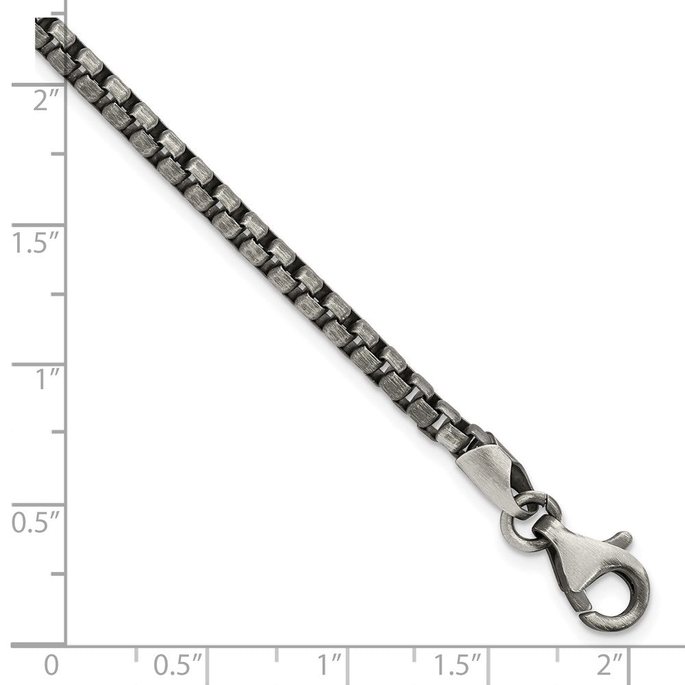 Sterling Silver Antiqued Brushed Bracelet 8 inches