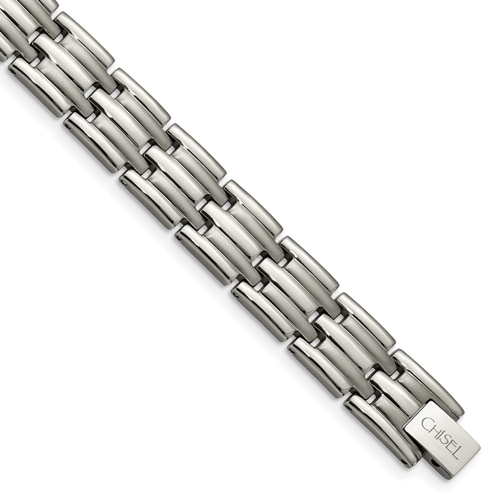 Titanium Brushed and Polished 8.5in Bracelet 8.5 inches