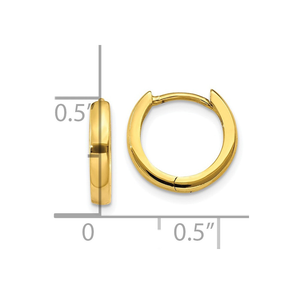 10k 2.25mm Hinged Hoop Earrings