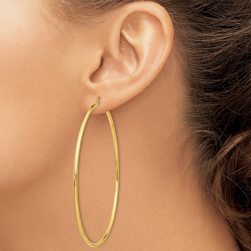 10k Hoop Earrings Yellow Gold