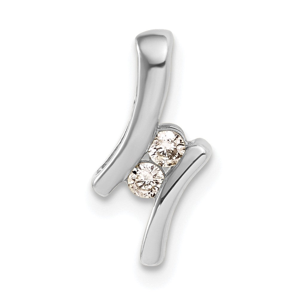 10k WG Diamond Pendant No chain, 2 - .05 RD DIAS - Dia: RDG-I3