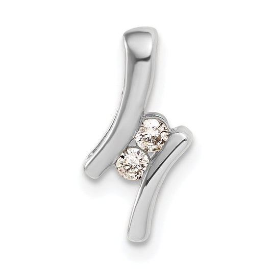 10k WG Diamond Pendant No chain, 2 - .05 RD DIAS - Dia: RDG-I3