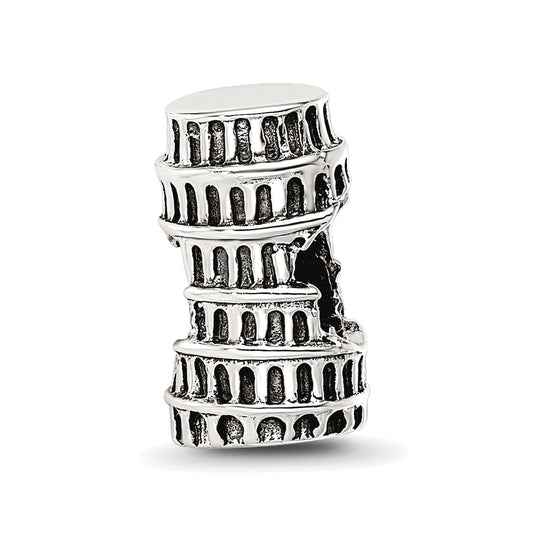 Sterling Silver Reflections Leaning Tower of Pisa Bead